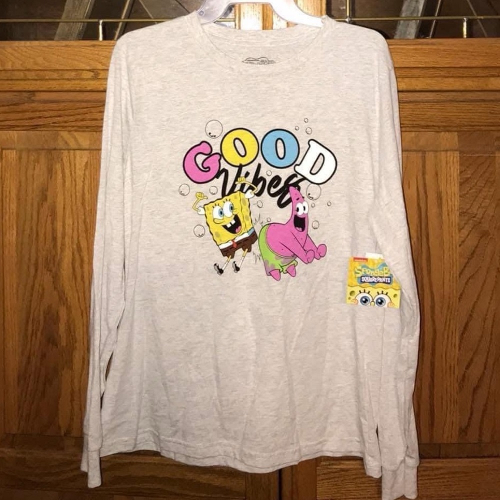 SpongeBob SquarePants Gray Long Sleeve Shirt